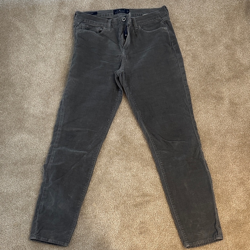 Lucky Brand Sofia Skinny gray corduroy pants